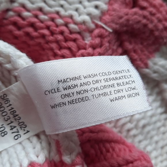 Old Navy Pink & White Striped Sweater - Picture 8 of 9